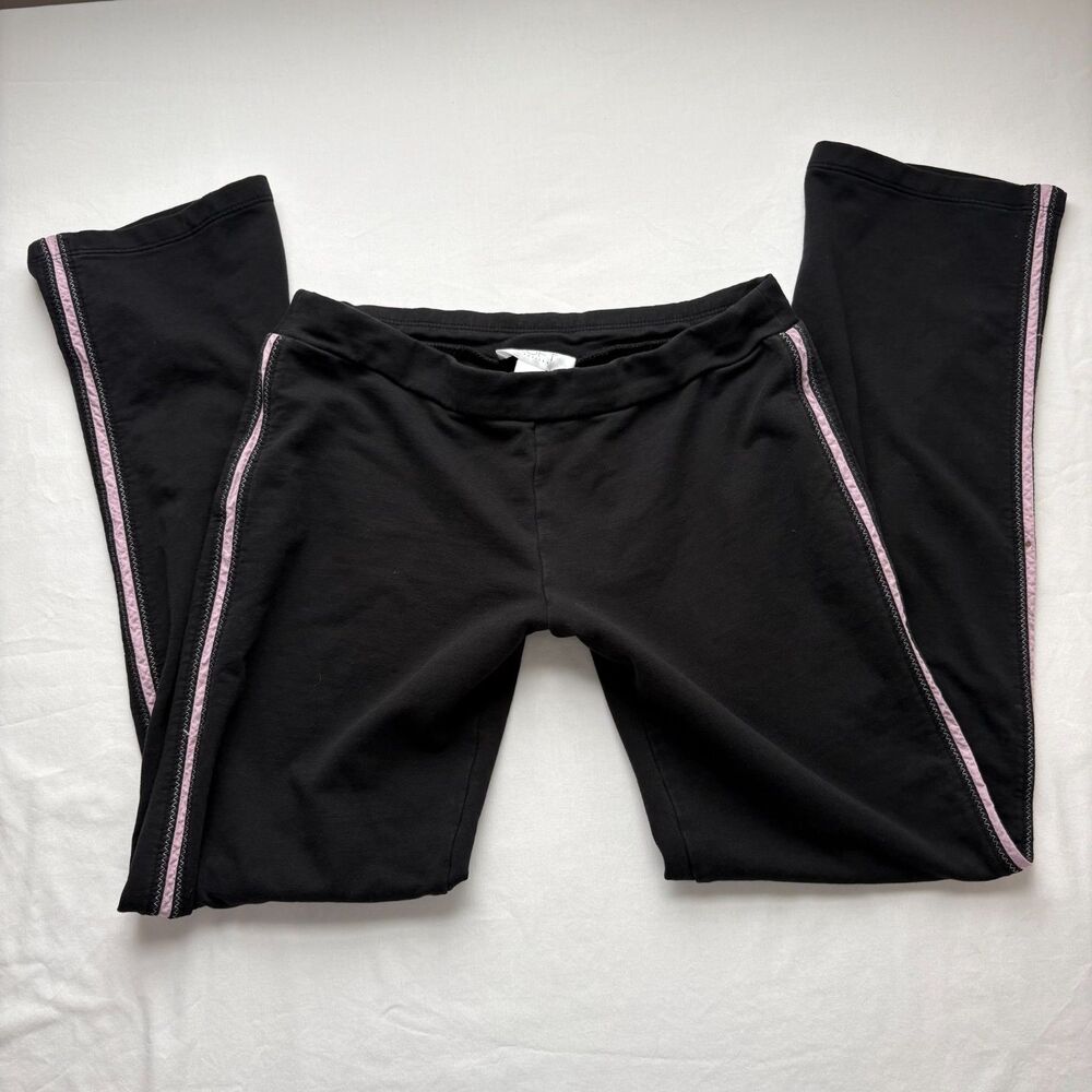 vintage y2k Loft Black Pink Stripe Low Rise Athletic Petal Pusher Capri PXS
